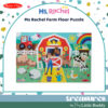 0000772504164 Melissa & Doug Ms. Rachel Floor Puzzle Farm features a rectangular puzzle with colorful illustrations of a barn, farm animals, and a woman in overalls, along with the Melissa & Doug and Ms. Rachel logos.