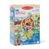0000772504164-4 Box of Melissa & Doug Ms. Rachel Floor Puzzle Farm Ms Rachel featuring colorful farm animals, a barn, and 24 puzzle pieces, for ages 3+, supporting memory, cognitive, and communication skills.