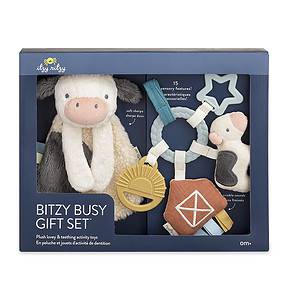 Itzy Ritzy Farm Bitzy Busy Gift Set - Cow Lovey