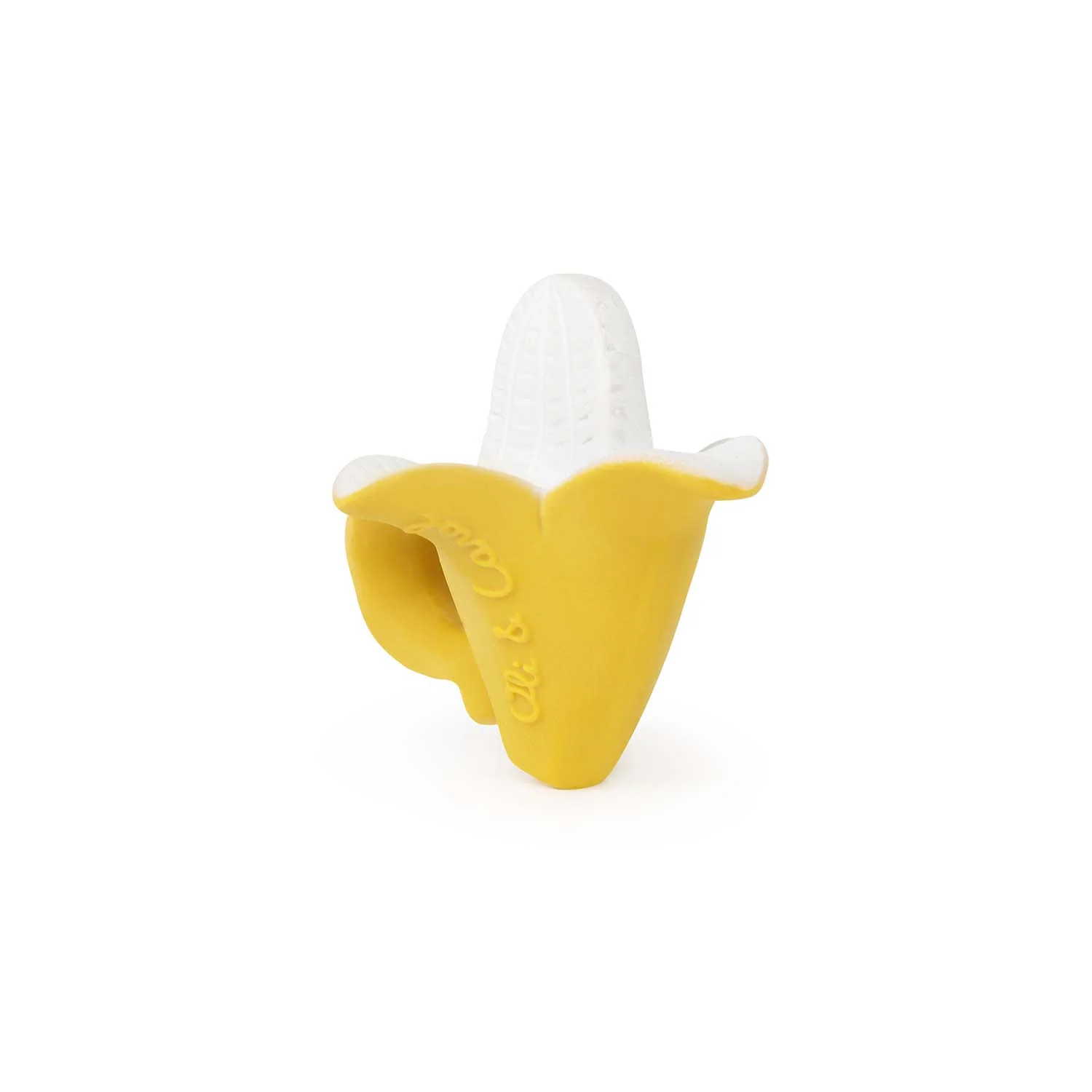 Oli & Carol Anita the Bananita Mini Baby Teether Natural Rubber (5) Oli & Carol Anita the Bananita Mini Baby Teether Natural Rubber on a white background.