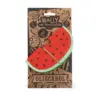 A Oli & Carol Wally the Watermelon Baby Teether Natural Rubber in a package.