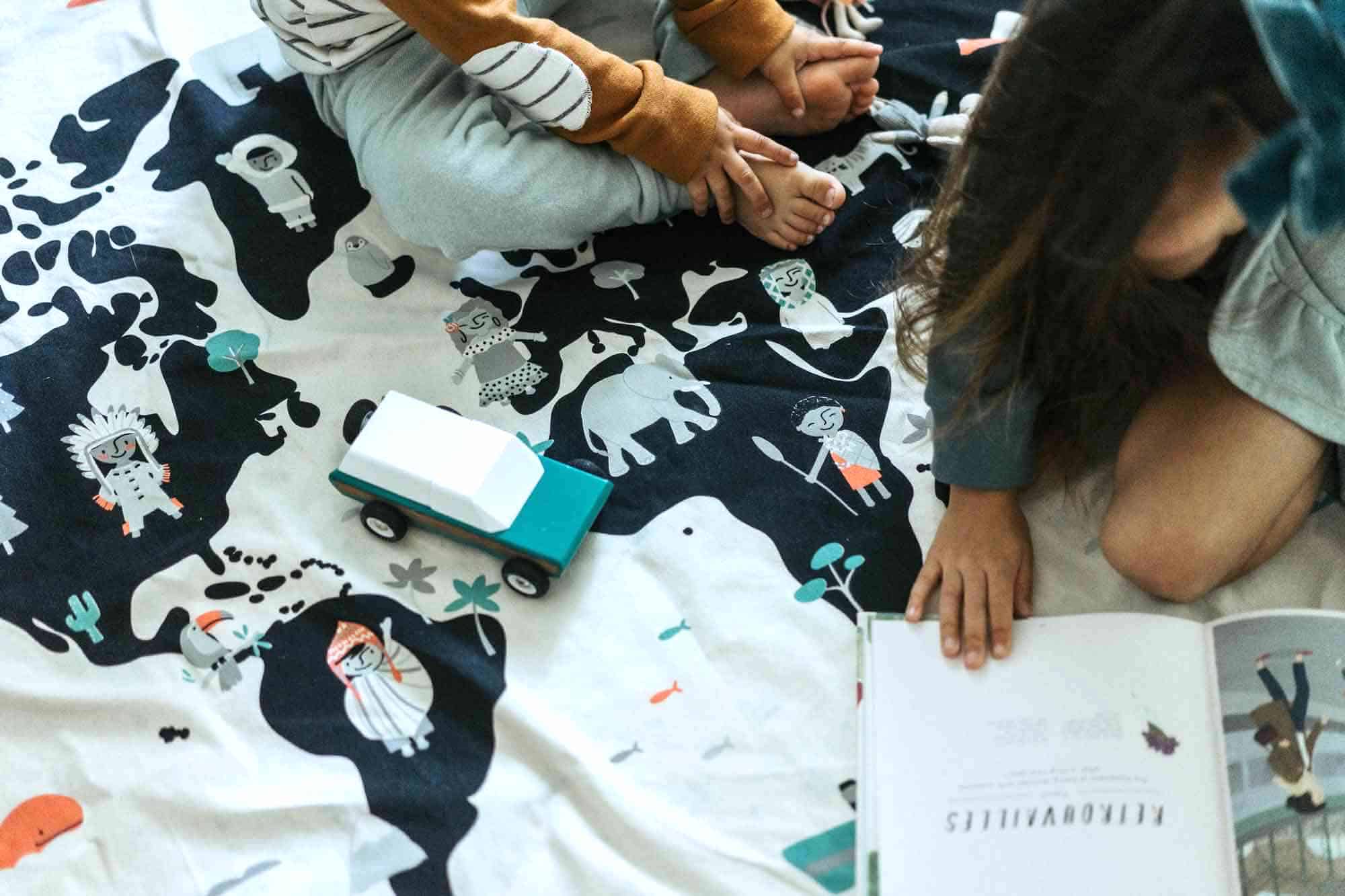 Play&Go Toy Storage Bag Mat Organizer Play - World Map Stars (5)