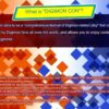 Informational slide promoting "DIGIMON CON," describing it as a comprehensive festival of Digimon-related play, appealing to fans worldwide with diverse content. Contains legal and event information.