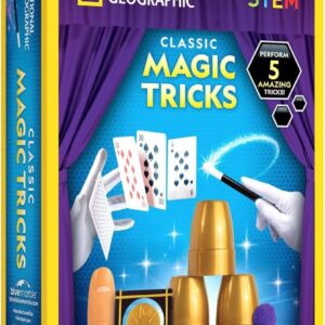 National Geographic Magic Set 5 Tricks Perform Magic Kit Wand Card Cup Balls STEM Educational NatGeo NGEO