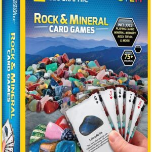 National Geographic Rock And Mineral Card Game Gemstone BoardGame Kids Learn STEM Educational NGEO NatGeo