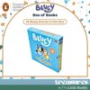 9780241659649-52 A boxed set titled “Bluey Let’s Do This Box of Books 10 Books Collection Box Set Ladybird Children Story Books” is shown, featuring cartoon dogs Bluey and Bingo on the upright cover, surrounded by confetti graphics.
