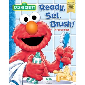Sesame Street Ready Set Brush! a Pop-Up Book Elmo Picture Book Teething Learn Zoe