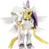 A white and gold armored figure with wings, holding a purple and gold sword, and wearing a purple cape. The design is intricate with a knightly and angelic appearance.