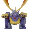 A Digimon Shodo 3.5" Figure resembling a robotic creature with purple and yellow armor, red claws, and wing-like appendages on its back.