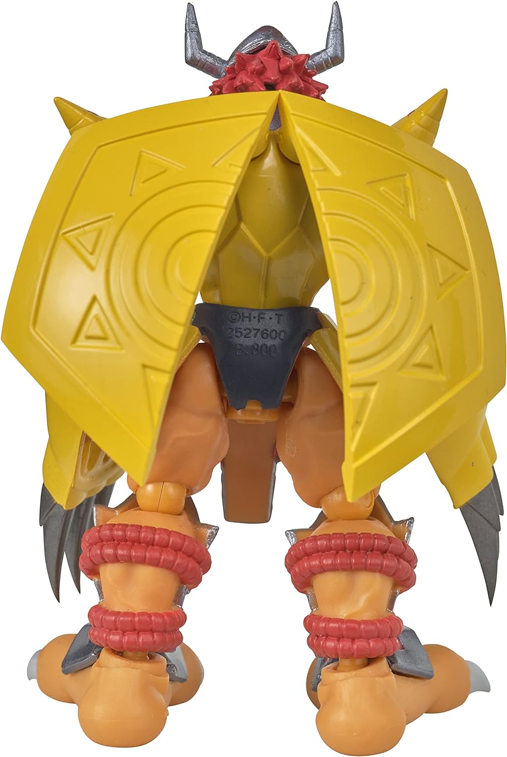 DIGIMON Shodo 3.5 WarGreymon Action Figure 86971 (5) A Digimon Shodo 3.5" Figure with spikes and red accents, viewed from behind.