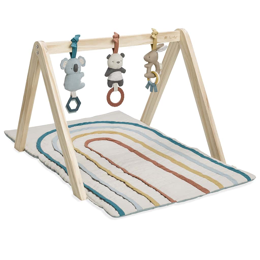 Ritzy Activity Gym - Wooden Activity Gym with Play Mat and Toys