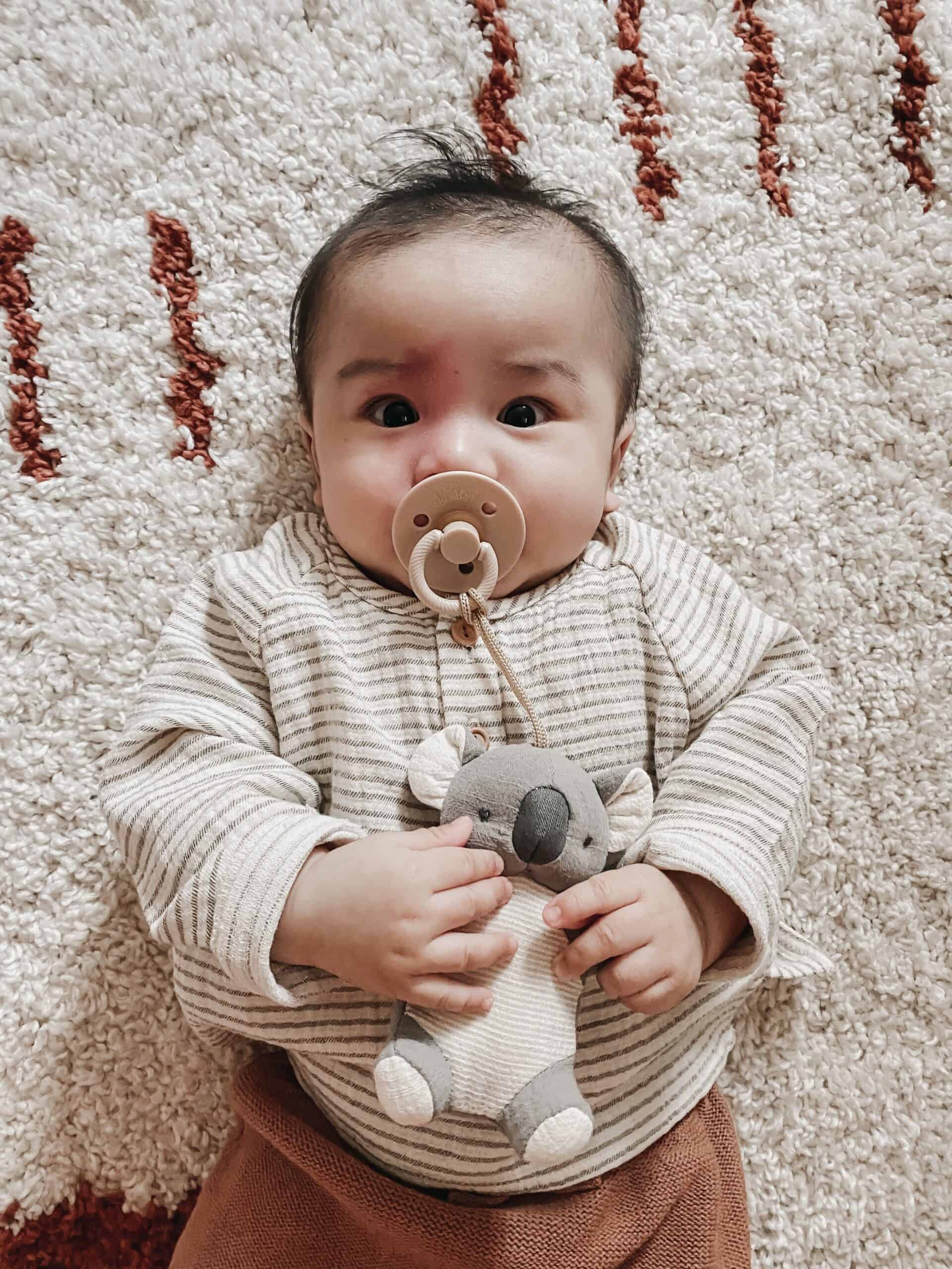 Itzy-Ritzy-Bitzy-Pal-Natural-Rubber-Pacifier-with-a-Soft-Cotton-Lovey-NRPAL8433-Koala-11-scaled