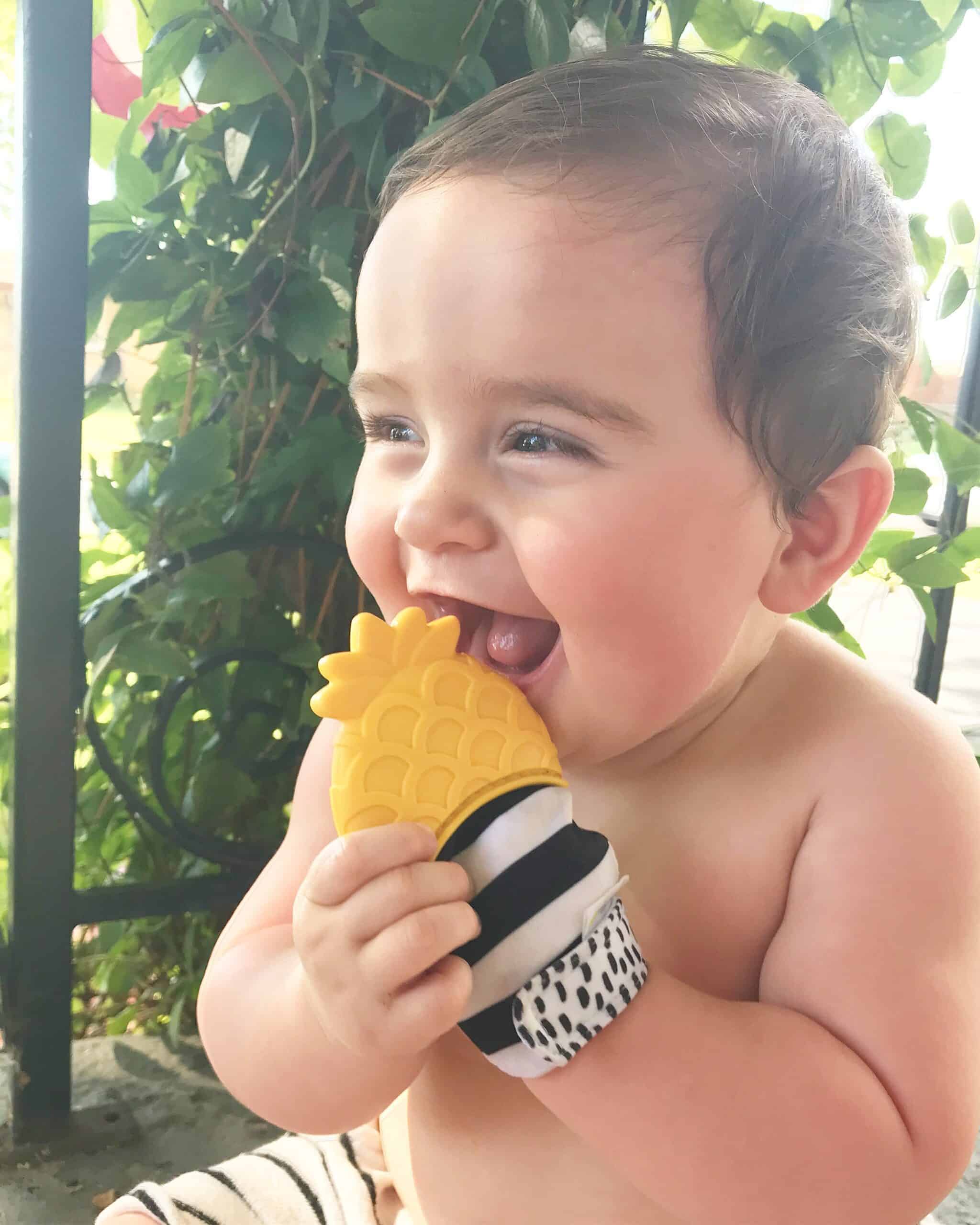 Itzy-Ritzy-Teething-Mitt-Teether-MITT8336-Pineapple-Mitt-7-scaled