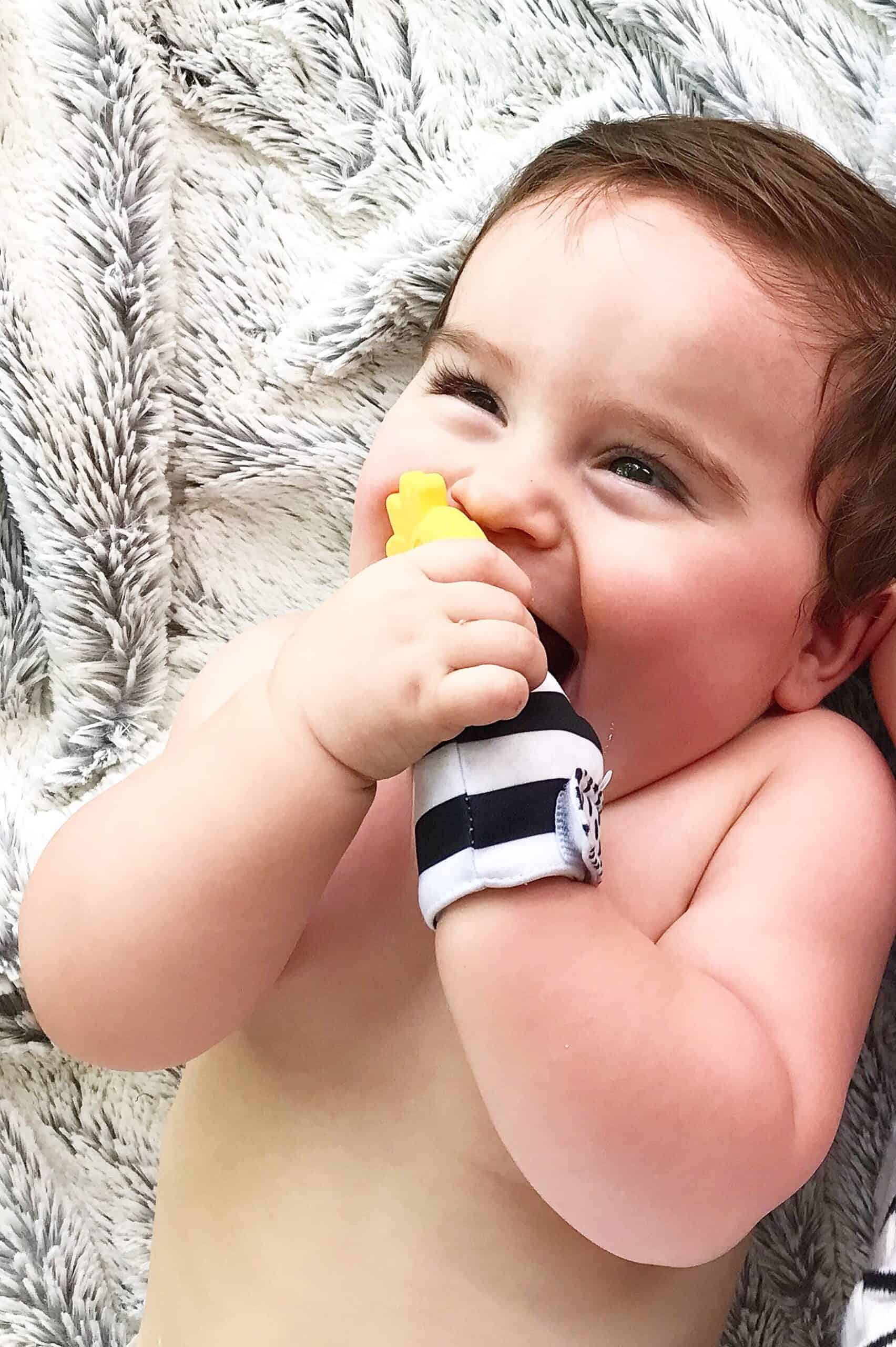 Itzy-Ritzy-Teething-Mitt-Teether-MITT8336-Pineapple-Mitt-8-scaled