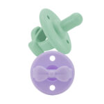 Mint & Purple Diamond Bow