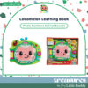 cocomelon-learningbook-102 CoComelon Learning Book Interactive Toy by Just Play, designed for toddlers ages 18 months and up, features three modes with music, numbers, and animal sounds. Includes images of the toy and its packaging.