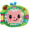 cocomelon-learningbook-110 CoComelon Learning Book Interactive Toy featuring animal illustrations, musical buttons, and a large smiling face on the front; offers 3 modes for music, numbers, and animal sounds.