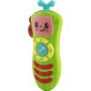cocomelon-singingremote-69 CoComelon Learn and Play Singing Remote Toddler Musical Toy Microphone features a green caterpillar shape with a smiling face, blue antennae, colorful yellow and red buttons, and a red ladybug accent.