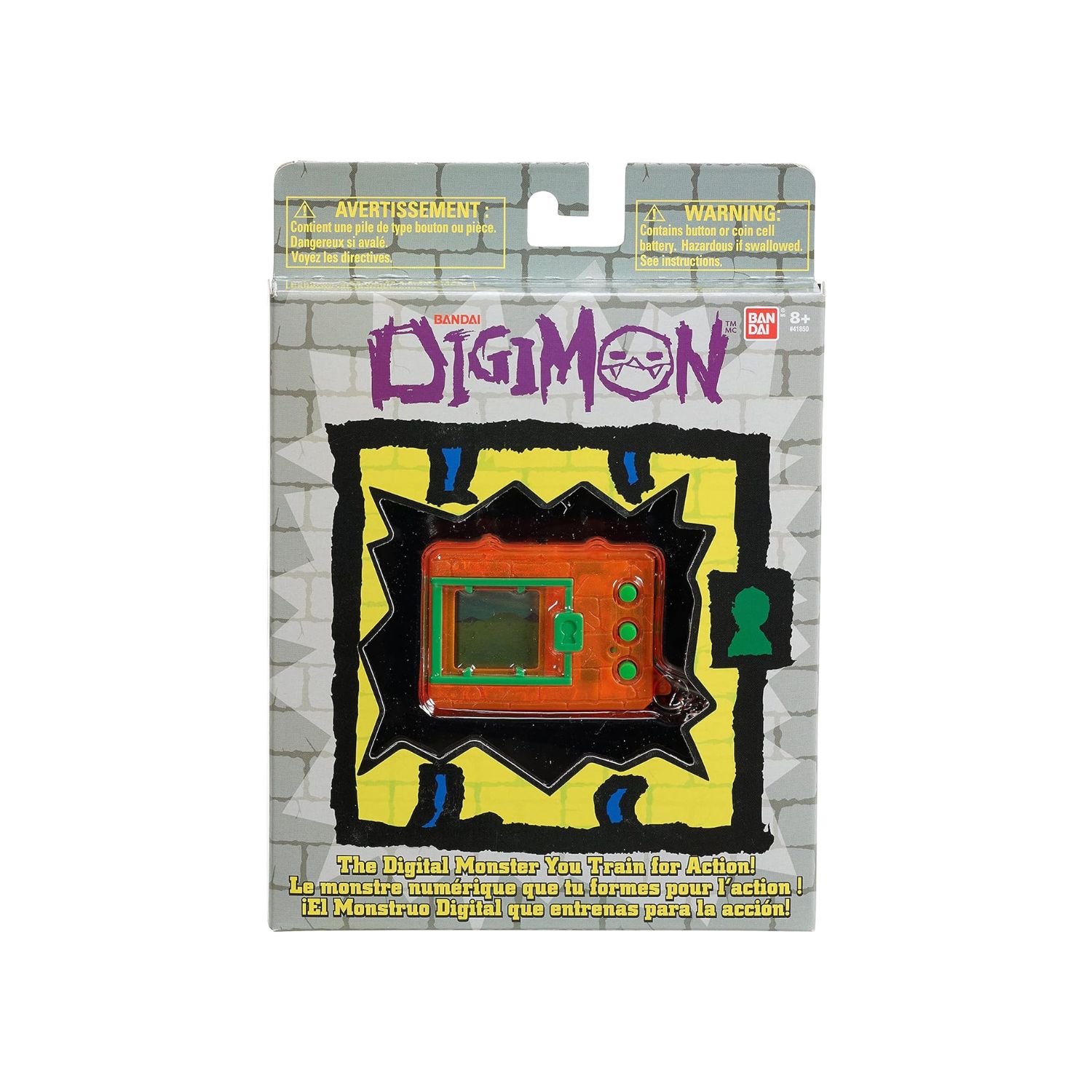 A digimon toy in its packaging.