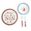 Itzy Ritzy Itzy Bistro mealtime tableware set in the Giddy Up pattern Itzy Ritzy Itzy Bistro mealtime tableware set in the Giddy Up pattern