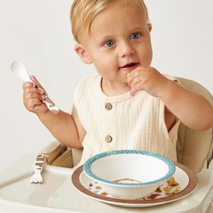 Itzy Ritzy Itzy Bistro mealtime tableware set in the Giddy Up pattern