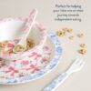Itzy Ritzy Itzy Bistro mealtime tableware set in the Ribbons and Roses pattern Itzy Ritzy Itzy Bistro mealtime tableware set in the Ribbons and Roses pattern