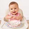 Itzy Ritzy Itzy Bistro mealtime tableware set in the Ribbons and Roses pattern Itzy Ritzy Itzy Bistro mealtime tableware set in the Ribbons and Roses pattern