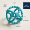 Itzy Ritzy Bitzy Ball beaded silicone teething ball in teal Itzy Ritzy Bitzy Ball beaded silicone teething ball in teal