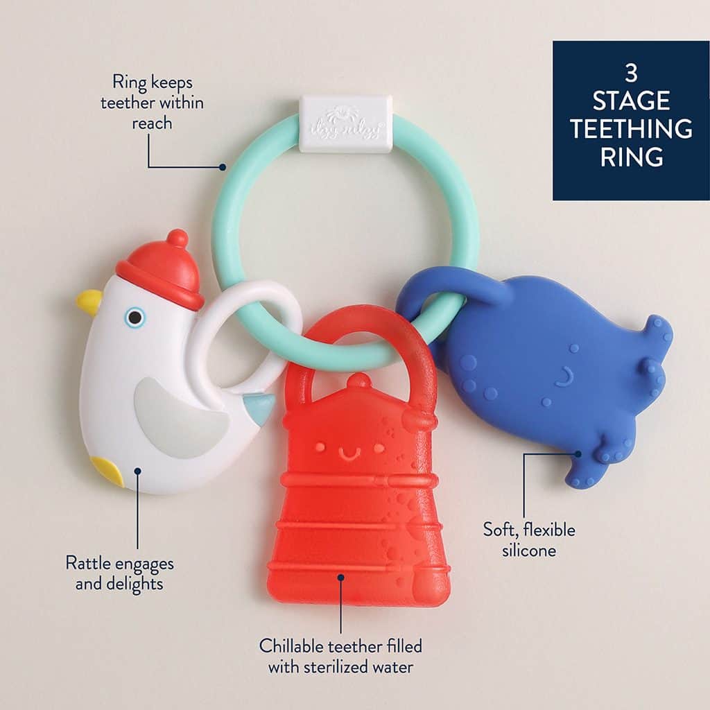 Itzy Ritzy Bitzy Charms multistage teething ring in the Nautical design Itzy Ritzy Bitzy Charms multistage teething ring in the Nautical design