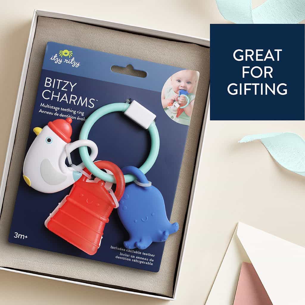 Itzy Ritzy Bitzy Charms multistage teething ring in the Nautical design Itzy Ritzy Bitzy Charms multistage teething ring in the Nautical design