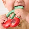 Itzy Ritzy Bitzy Shake silicone teether with rattle in the Cherries design Itzy Ritzy Bitzy Shake silicone teether with rattle in the Cherries design
