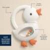 Itzy Ritzy Bitzy Shake silicone teether with rattle, Gracie the Goose Itzy Ritzy Bitzy Shake silicone teether with rattle, Gracie the Goose