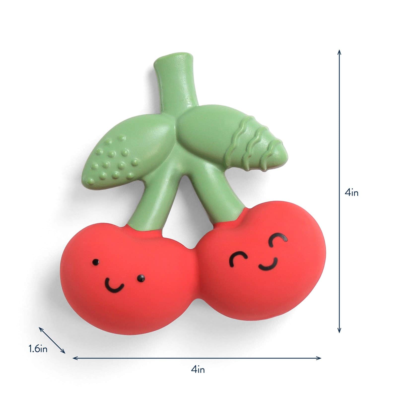 Itzy Ritzy Comfort Crew natural rubber teether in the Cherries design Itzy Ritzy Comfort Crew natural rubber teether in the Cherries design