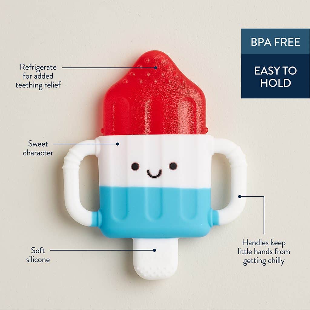 Itzy Ritzy Itzy Cool water filled teether in the Hero Pop design Itzy Ritzy Itzy Cool water filled teether in the Hero Pop design