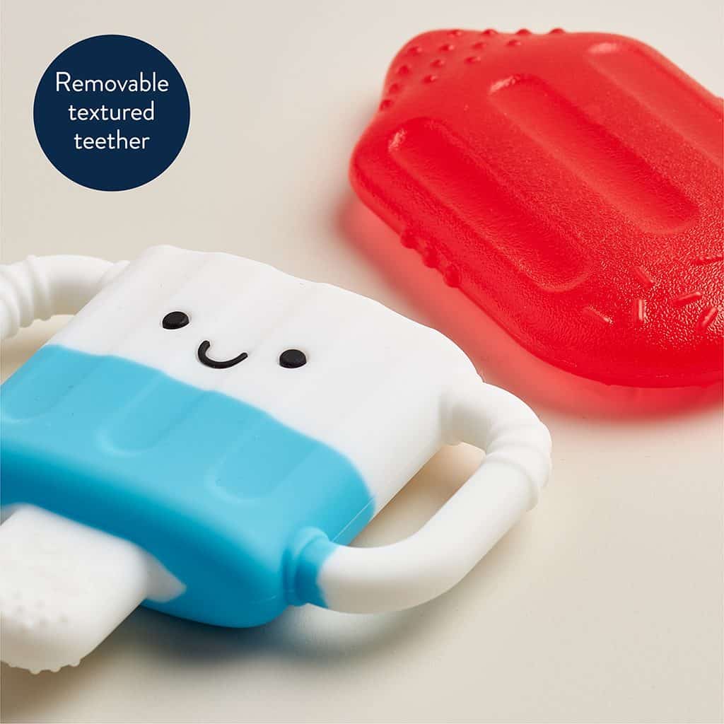 Itzy Ritzy Itzy Cool water filled teether in the Hero Pop design Itzy Ritzy Itzy Cool water filled teether in the Hero Pop design