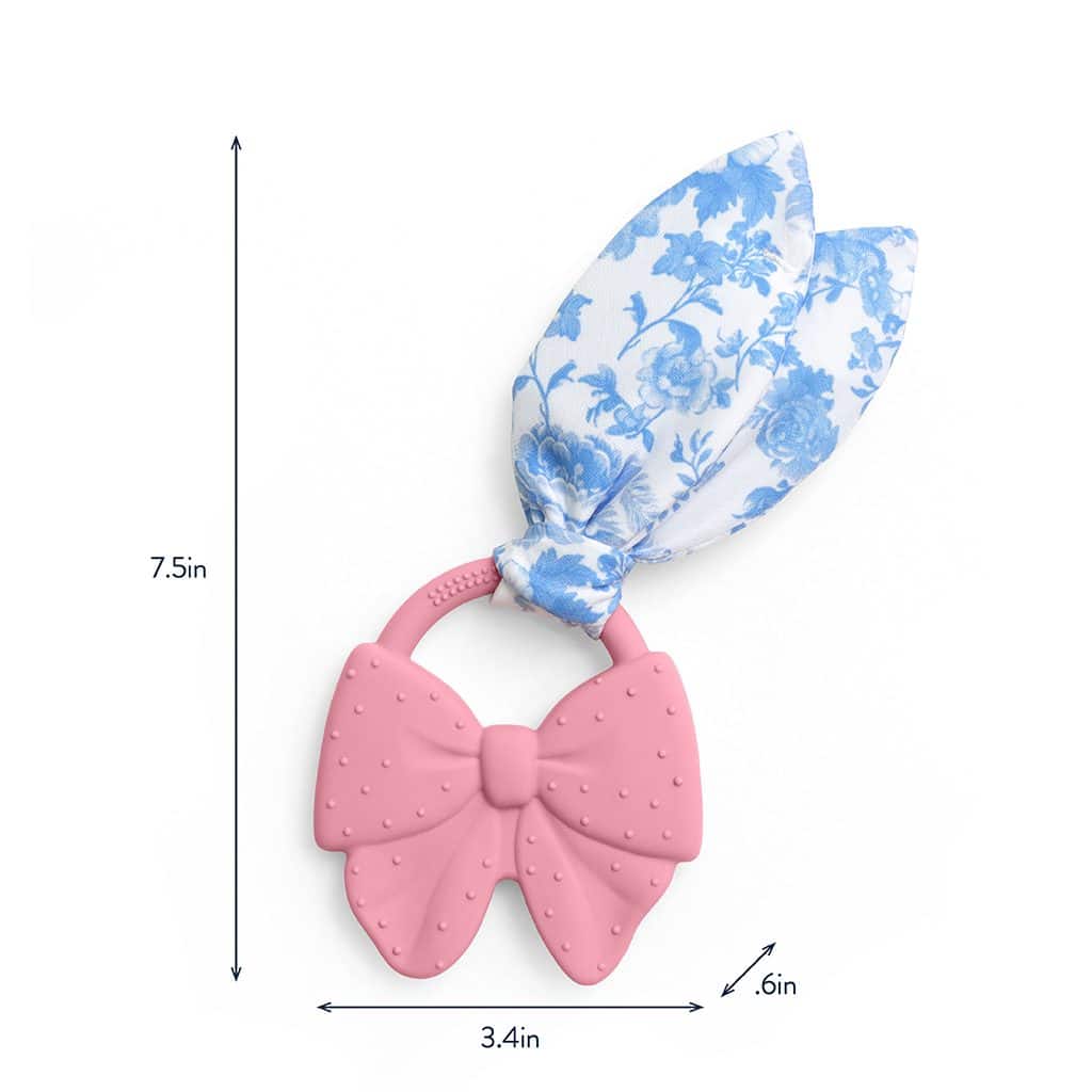 Itzy Ritzy Crinkle Crew silicone teether with crinkle tie, Bow design Itzy Ritzy Crinkle Crew silicone teether with crinkle tie, Bow design