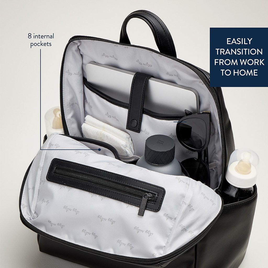Itzy Ritzy Eras Backpack convertible diaper bag Black product photo 5 Itzy Ritzy Eras Backpack convertible diaper bag Black product photo 5