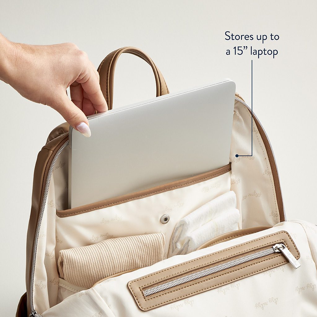Itzy Ritzy Eras Backpack convertible diaper bag Chai Latte product photo 3 Itzy Ritzy Eras Backpack convertible diaper bag Chai Latte product photo 3