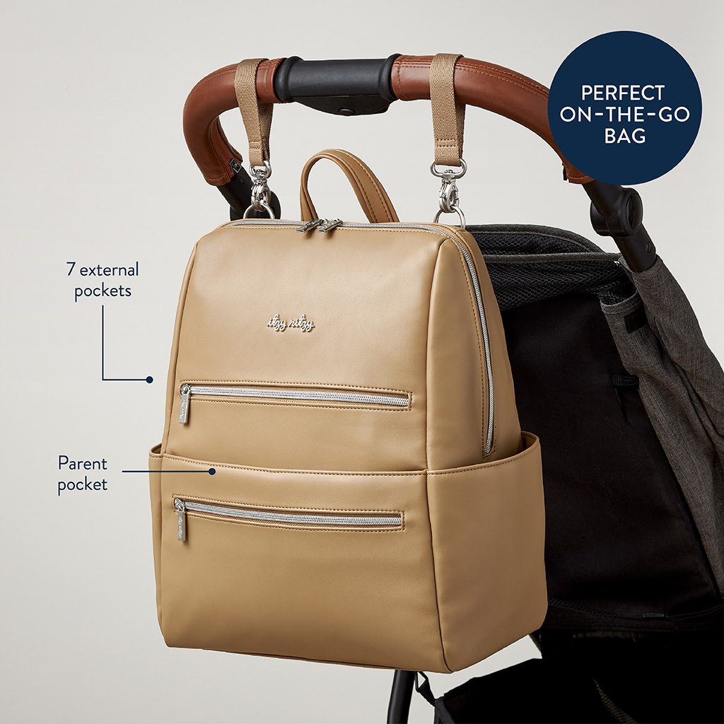 Itzy Ritzy Eras Backpack convertible diaper bag Chai Latte product photo 4 Itzy Ritzy Eras Backpack convertible diaper bag Chai Latte product photo 4