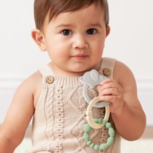 Itzy Ritzy Itzy Loops linkable silicone teething ring set with elephant charm