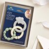 Itzy Ritzy Itzy Loops linkable silicone teething ring set with elephant charm Itzy Ritzy Itzy Loops linkable silicone teething ring set with elephant charm