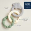 Itzy Ritzy Itzy Loops linkable silicone teething ring set with elephant charm Itzy Ritzy Itzy Loops linkable silicone teething ring set with elephant charm