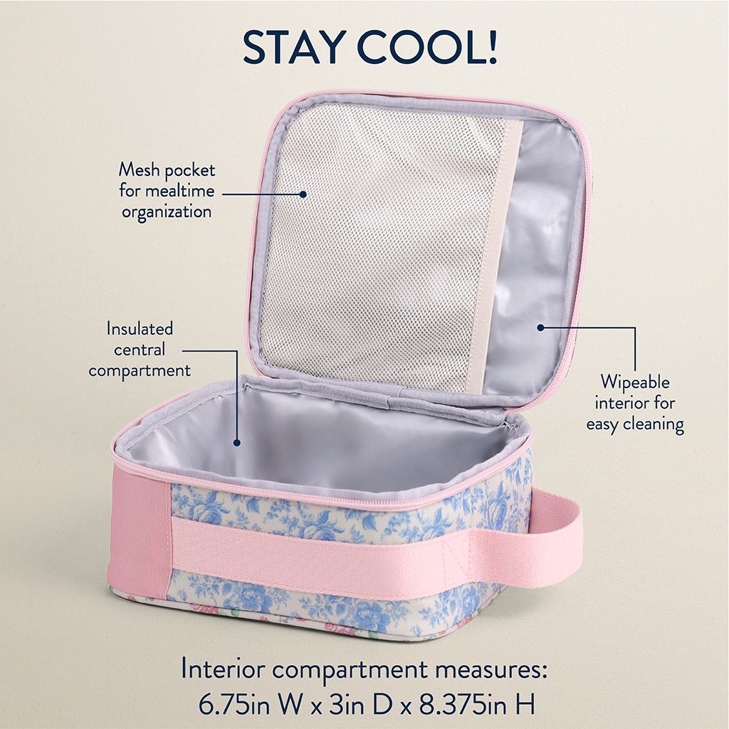 Itzy Ritzy Itzy Lunch Box insulated kids lunch bag Ribbons and Roses product photo 1 Itzy Ritzy Itzy Lunch Box insulated kids lunch bag Ribbons and Roses product photo 1