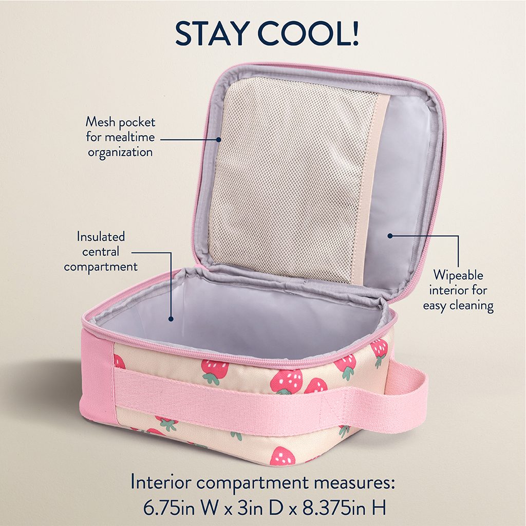 Itzy Ritzy Itzy Lunch Box insulated kids lunch bag Strawberries and Cream product photo 1 Itzy Ritzy Itzy Lunch Box insulated kids lunch bag Strawberries and Cream product photo 1