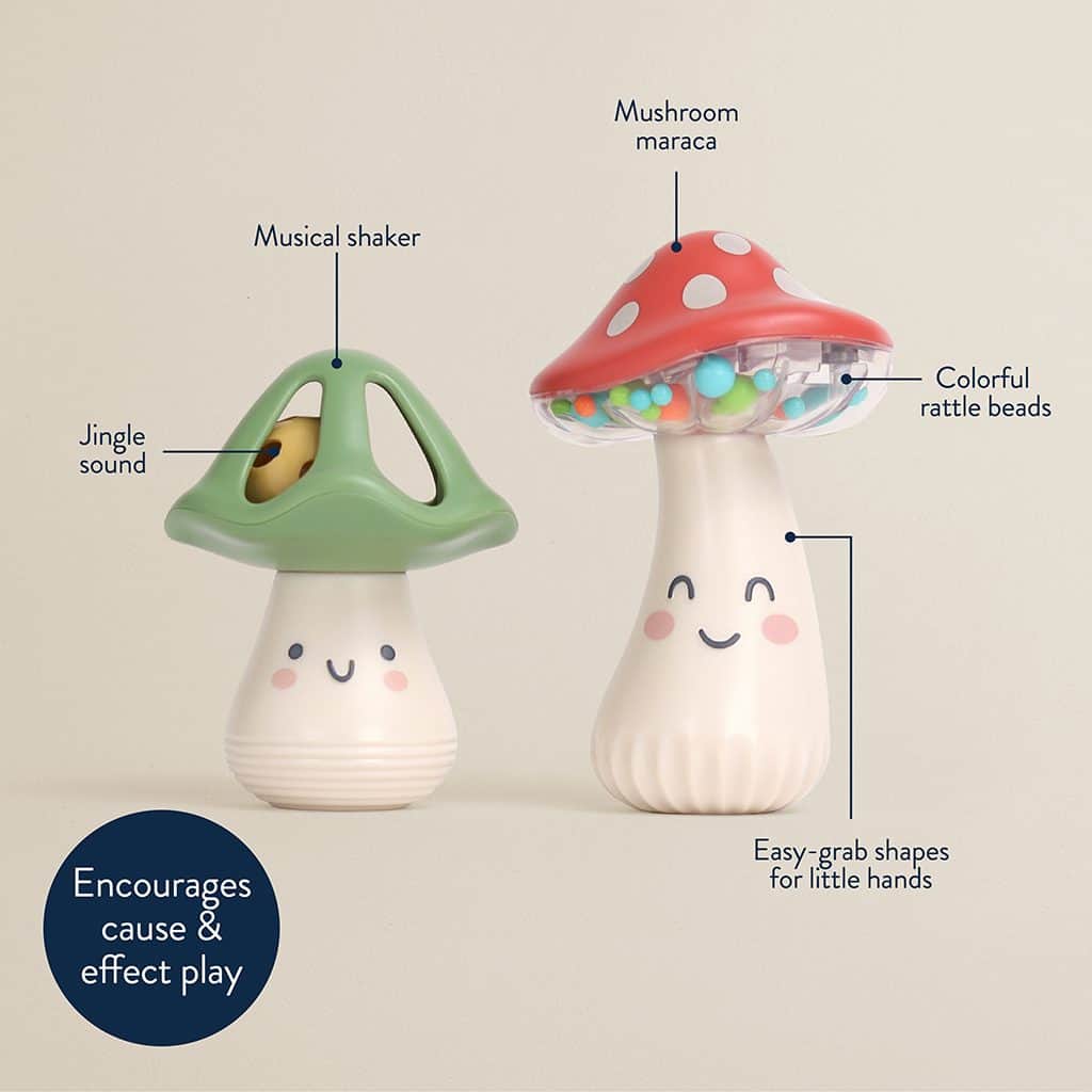 Itzy Ritzy Itzy Mini Maracas mushroom musical rattle set Itzy Ritzy Itzy Mini Maracas mushroom musical rattle set