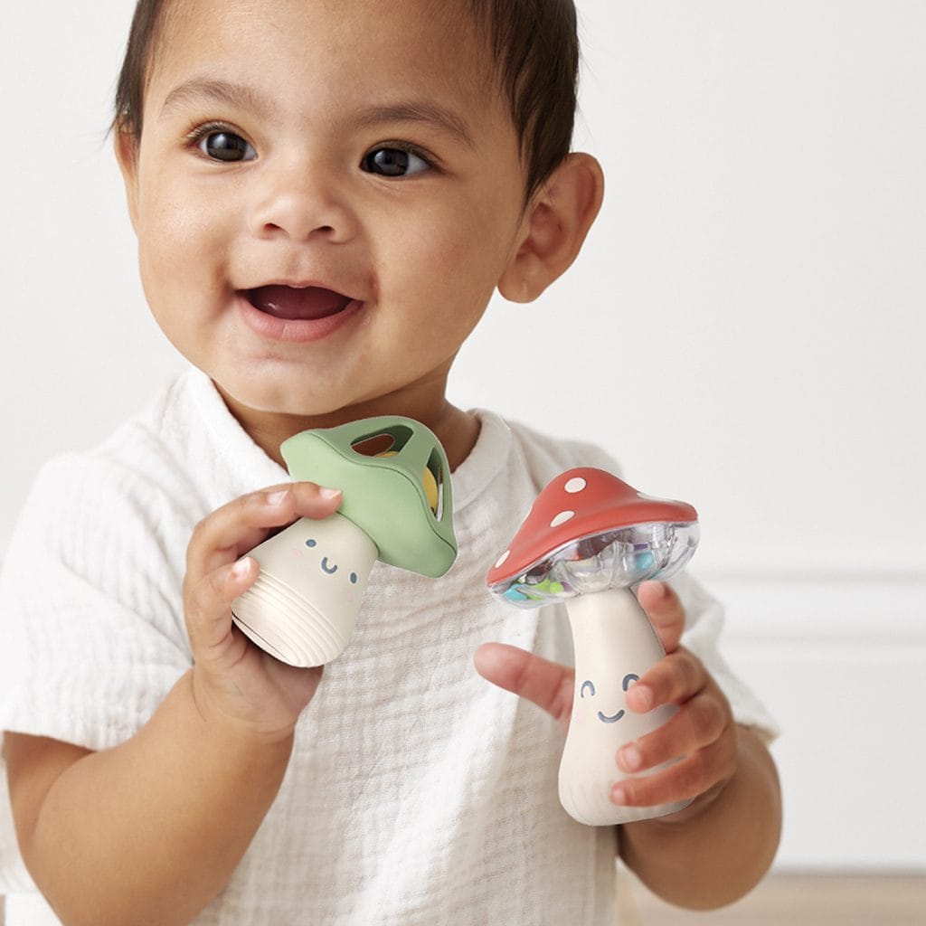 Itzy Ritzy Itzy Mini Maracas mushroom musical rattle set Itzy Ritzy Itzy Mini Maracas mushroom musical rattle set
