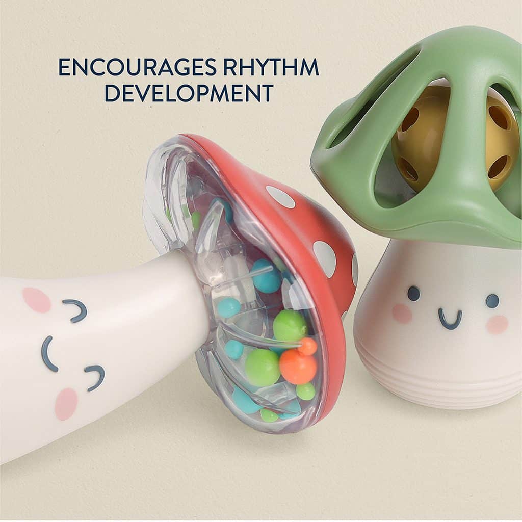 Itzy Ritzy Itzy Mini Maracas mushroom musical rattle set Itzy Ritzy Itzy Mini Maracas mushroom musical rattle set