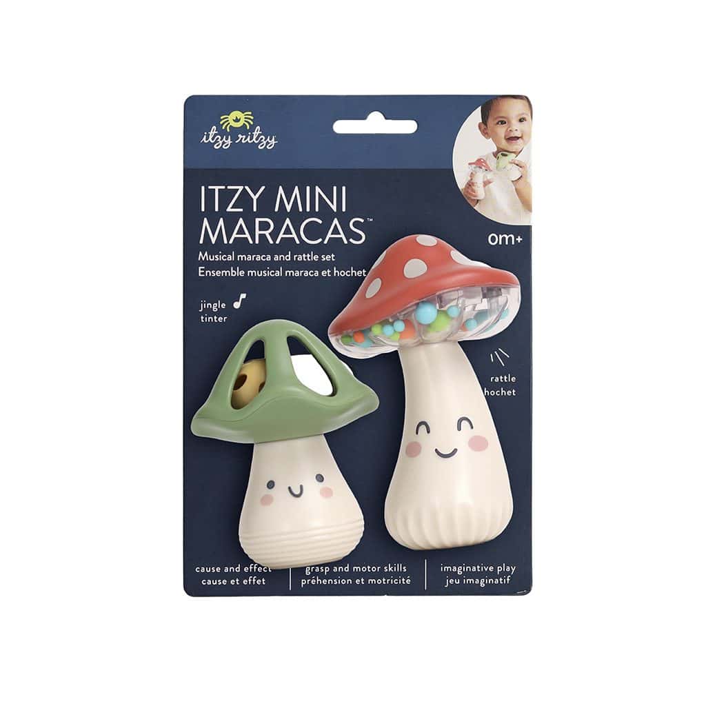 Itzy Ritzy Itzy Mini Maracas mushroom musical rattle set Itzy Ritzy Itzy Mini Maracas mushroom musical rattle set