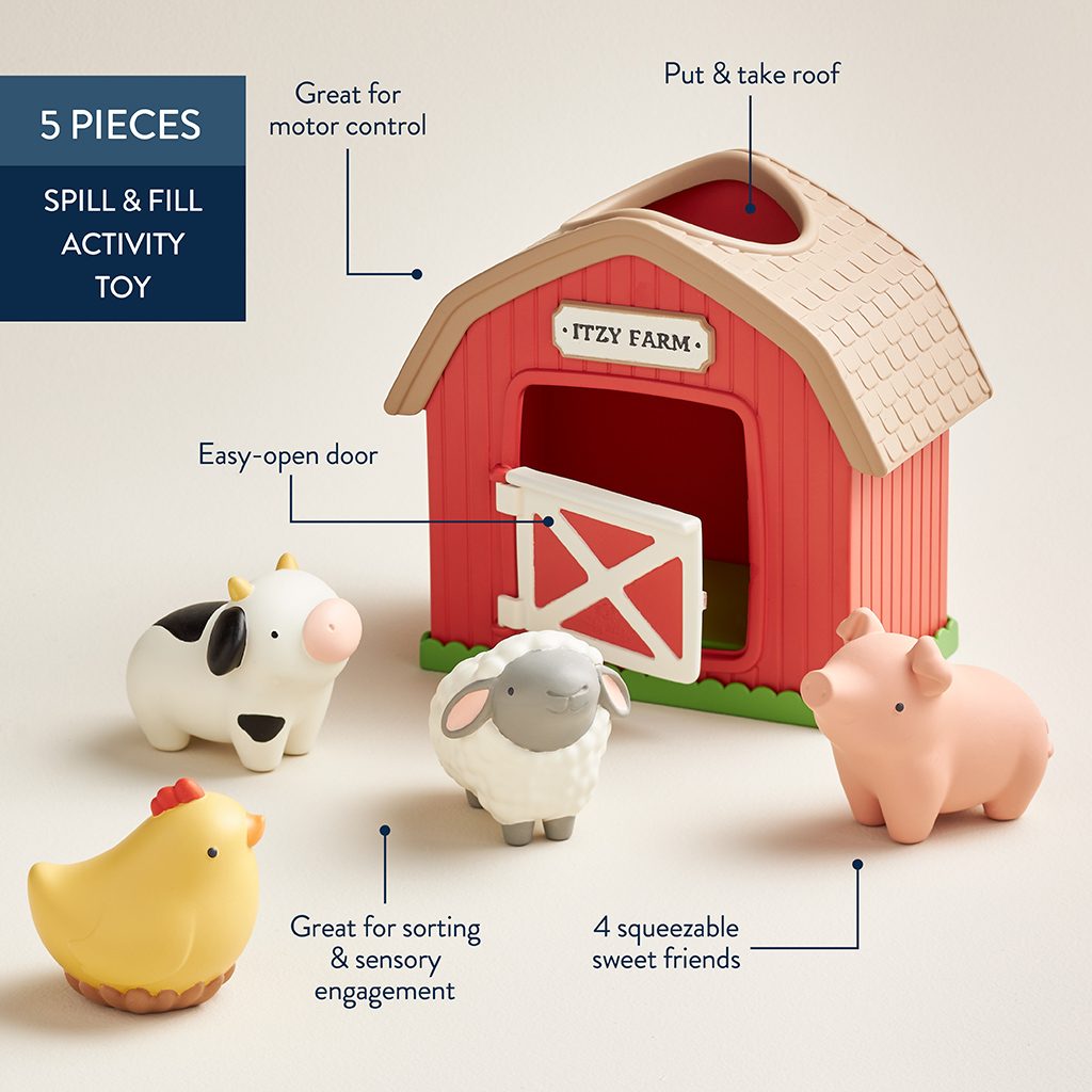 Itzy Ritzy Itzy Play spill and fill put and take activity toy Farm product photo 6 Itzy Ritzy Itzy Play spill and fill put and take activity toy Farm product photo 6