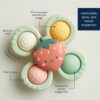 Itzy Ritzy Itzy Pop and Whirl suction cup fidget spinner Strawberry product photo 5 Itzy Ritzy Itzy Pop and Whirl suction cup fidget spinner Strawberry product photo 5